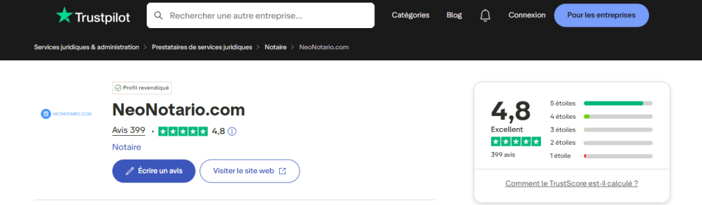 Avis clients NeoNotario