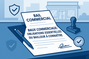 Illustration des obligations du bailleur baux commerciaux avec contrat et local