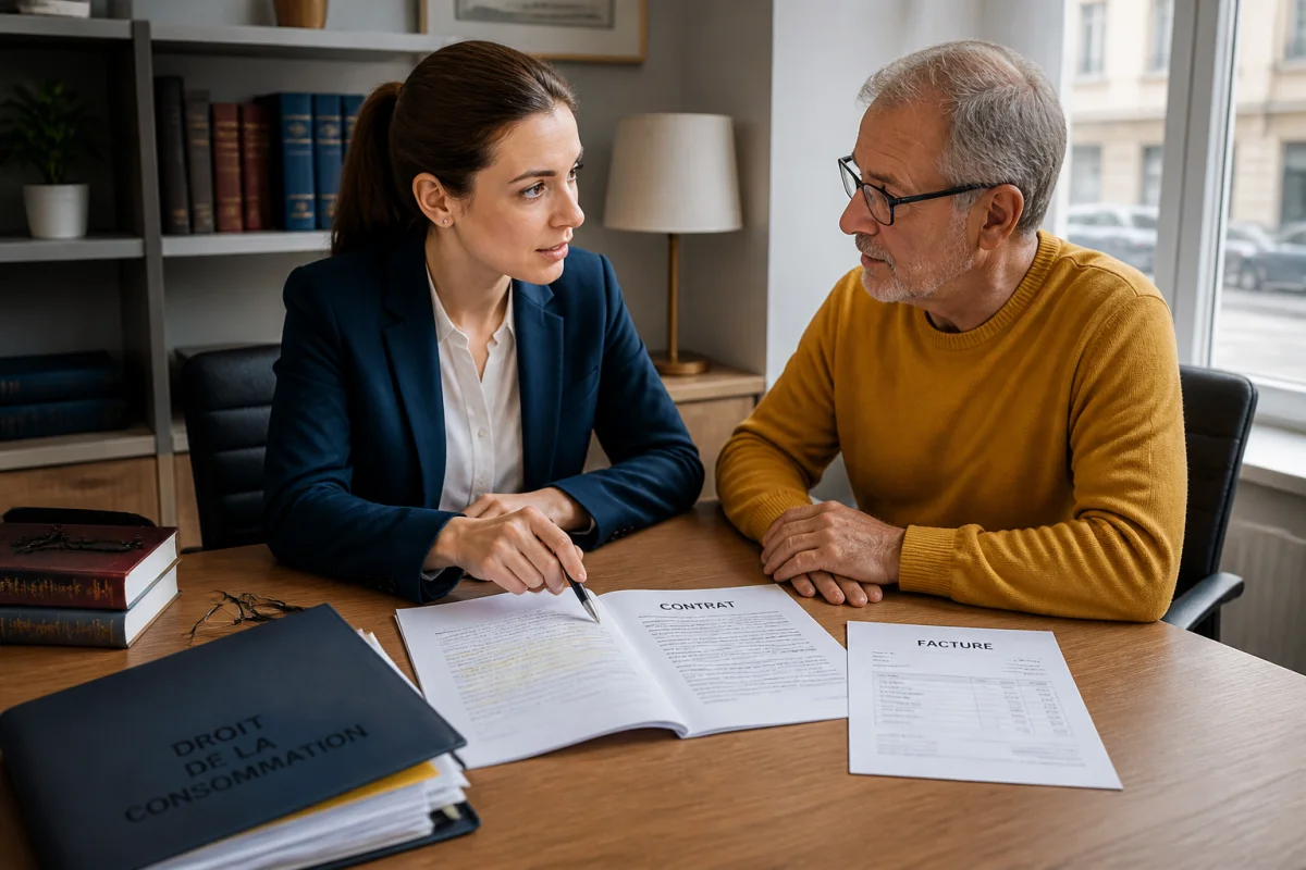Avocats Soissons Cpat clarifiant un contrat et une facture avec un consommateur lors d’un litige de consommation